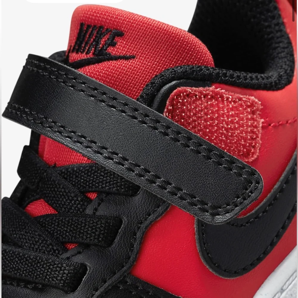 Nike Court Borough Low Recraft 8C university Red Black unisex New In Box Toddle - Picture 12 of 14